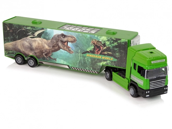 Großer Dinosaurier-Transport-LKW aus Metall