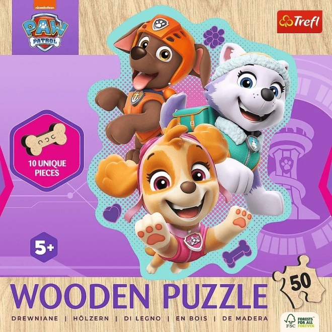 Holzpuzzle 50 Teile Paw Patrol Fröhliche Hundegruppe