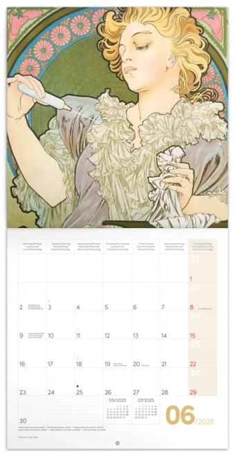 Notizkalender Alfons Mucha 2025