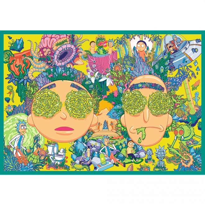 Puzzle 4x250 Verrückte Welt von Rick und Morty von Trefl
