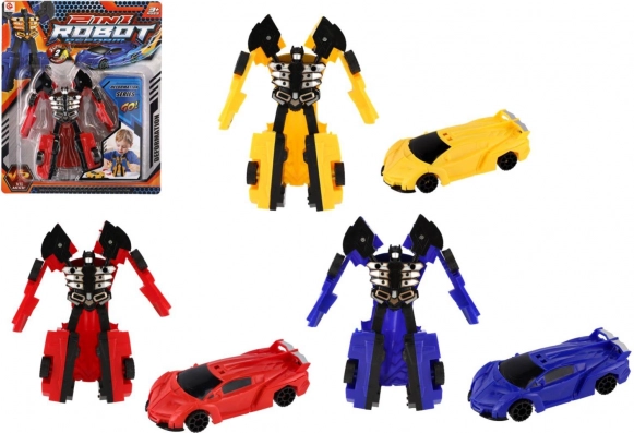 Transformierender Roboter – Auto 14 cm, Kunststoff, 3 Farben