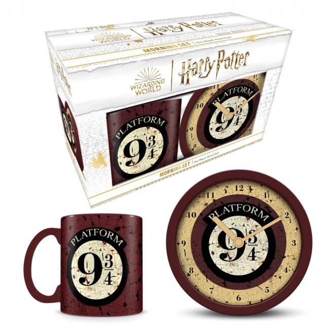 Harry Potter 9 3/4 Geschenkeset - Uhr und Wecker