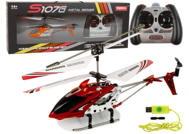 Zyma RC Helikopter mit Gyroskop S107G Rot