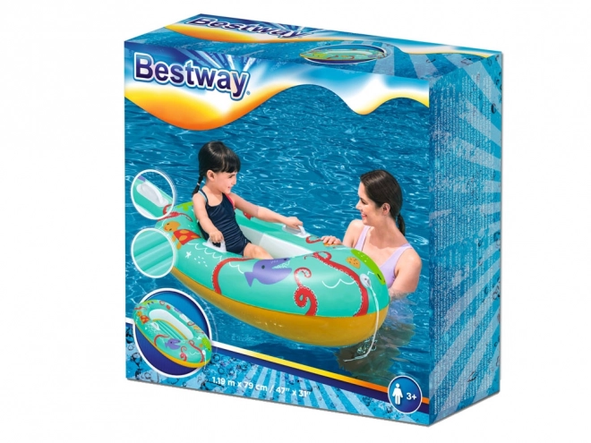 Aufblasbares Bestway Kinderboot mit maritimem Motiv