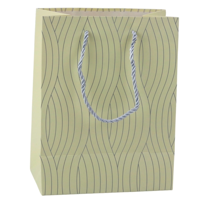 Geschenktasche silberne gewellte Linien