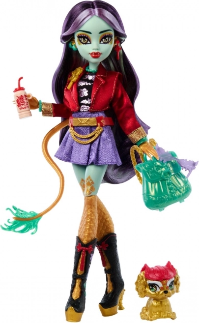 Monster High Puppe Jinafire Long mit Haustier