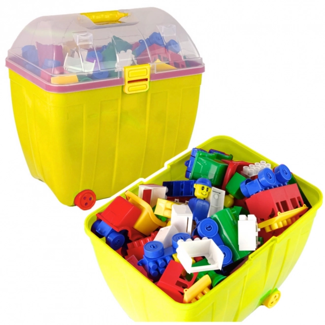 Großer Koffer mit bunten Bausteinen für Kinder
