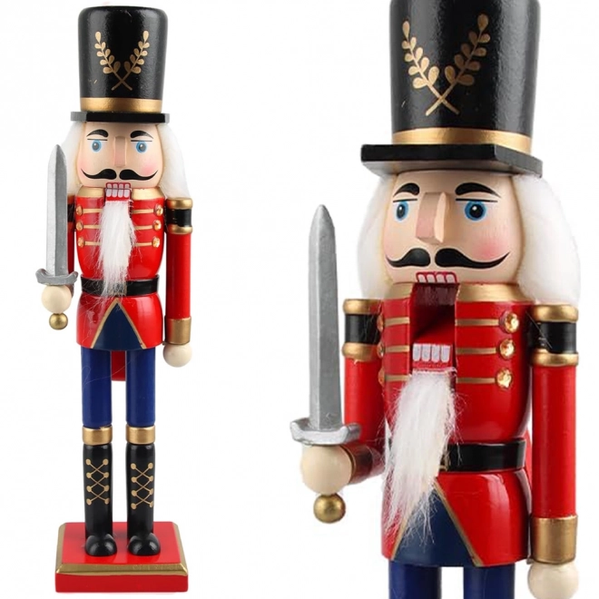 Dekorative Nussknacker Holzfigur Soldat Weihnachten