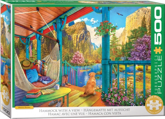 Eurographics Puzzle Hängematte mit Ausblick XL 500 Teile