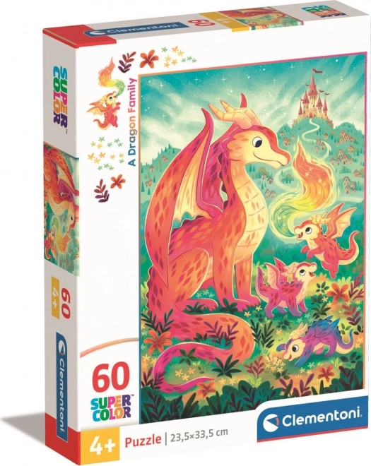 CLEMENTONI Puzzle Drachenfamilie 60 Teile