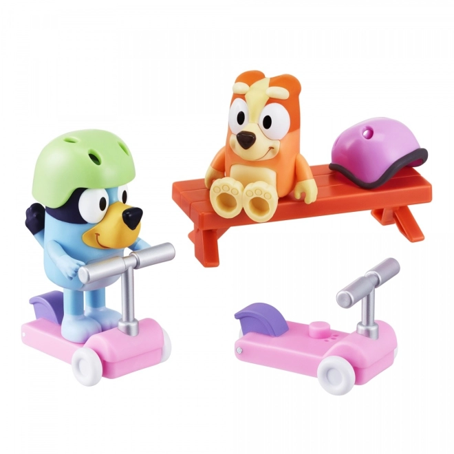 Bewegliche Figuren Bluey und Bingo