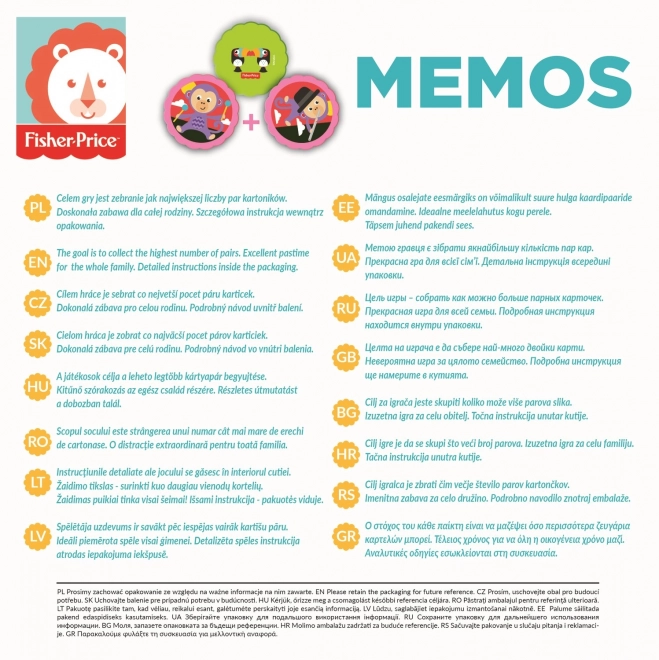 Memo-Spiel Tierchen Fisher-Price