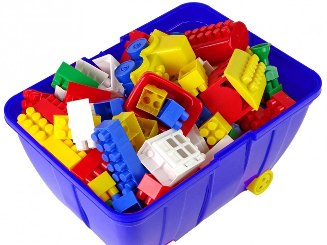 Koffer mit bunten Bausteinen für Kinder