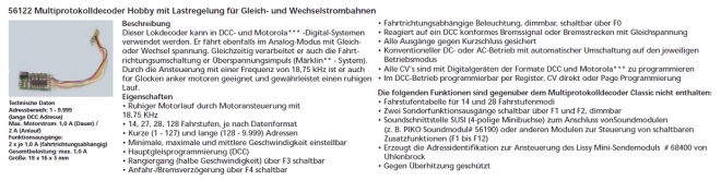 Lokdecoder für Hobby-Lokomotiven mit NEM 652 Schnittstelle