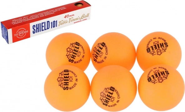 Tischtennisbälle SHIELD 6 Stk nahtlos gelb 40 mm