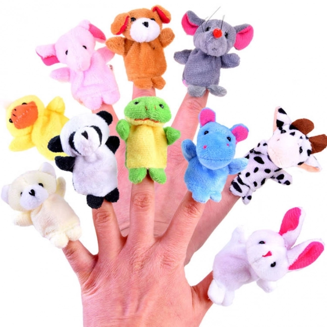 Plüsch-Fingerpuppen Tier-Set 10er Pack