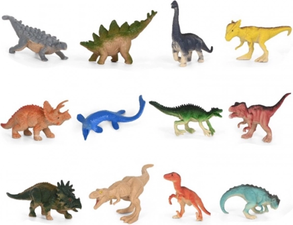 Mix aus kleinen Dinosauriern in einer Kiste