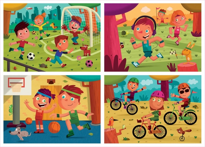 Educa Kinderpuzzle Sportmotive 4-in-1