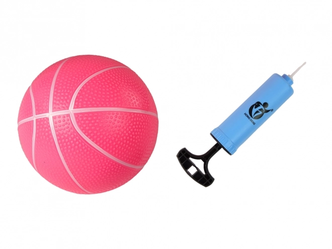 Rosa Basketball-Set für Kinder 170 cm