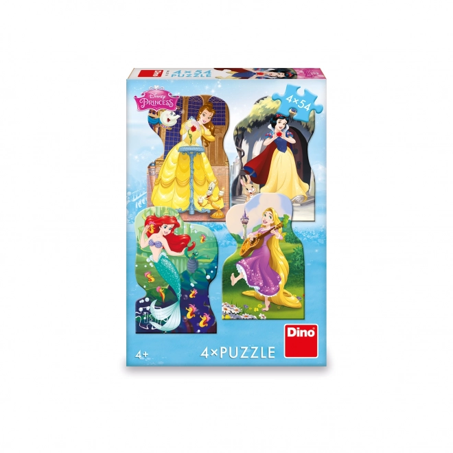 Konturpuzzle mit Disney Prinzessinnen 4x54 Teile