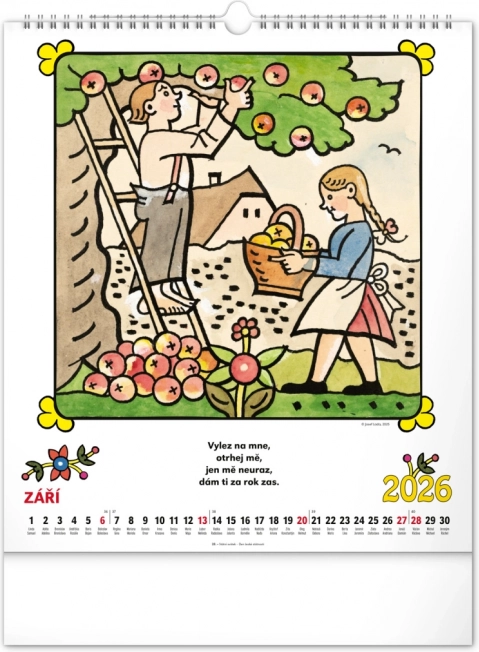 Wandkalender Josef Lada - Reime 2026