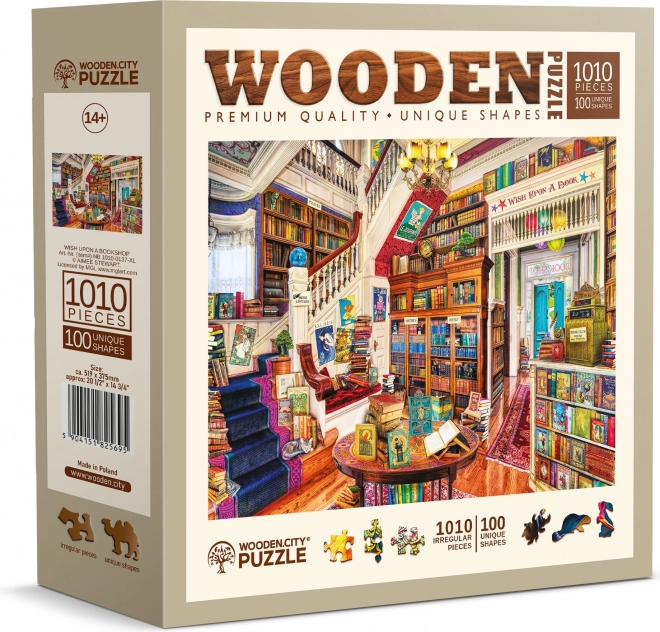 Holzpuzzle Wunsch in der Bibliothek 1010 Teile