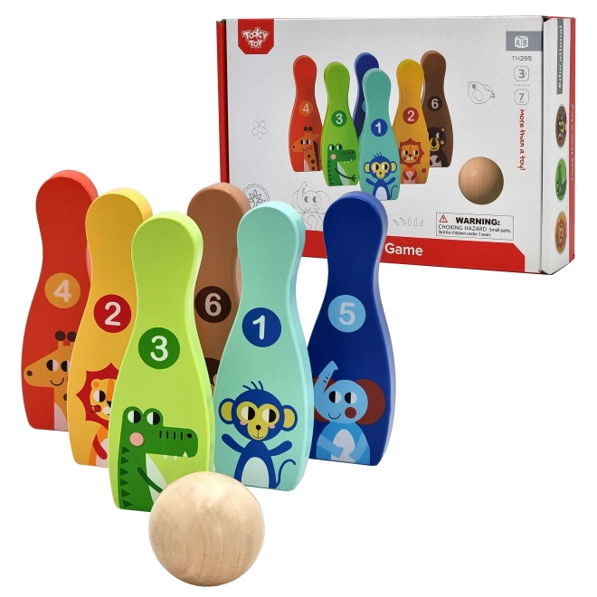 Drewniane Kinderspielzeug Bowling Set