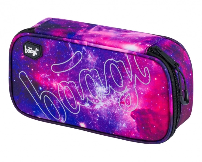 Baagl 5-teiliges Set Skate Galaxy: Rucksack, Federmäppchen, Beutel, Mappe, Geldbörse