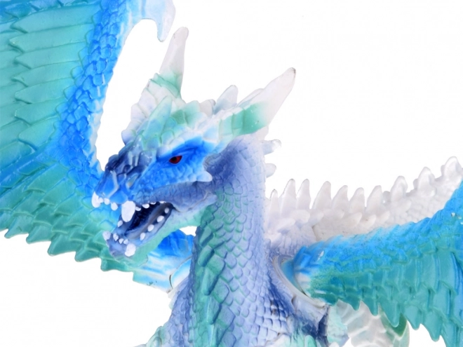 Blau-weißer Eisdrache mit beweglichen Flügeln