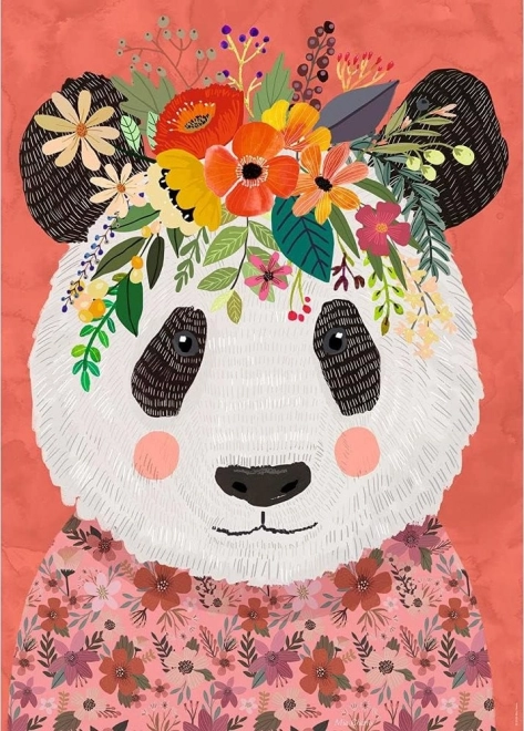 Heye Puzzle Blumenfreunde: Kuschelige Panda 1000 Teile
