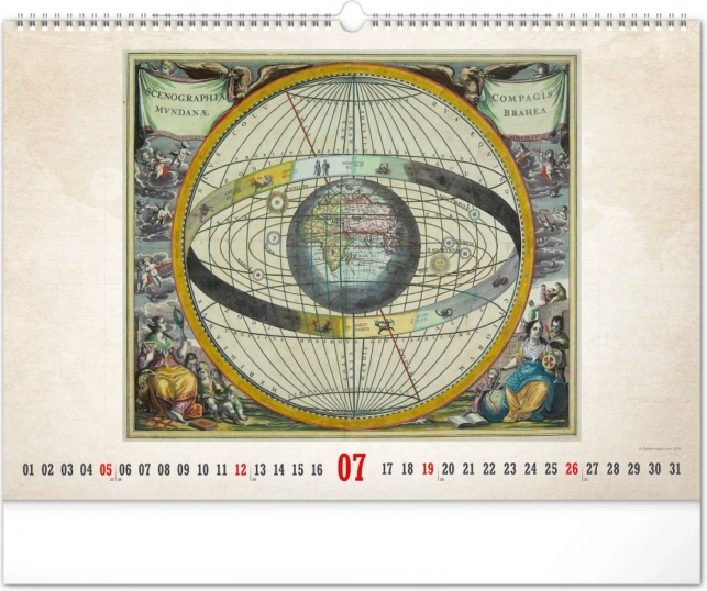 Wandkalender Alte Karten 2026