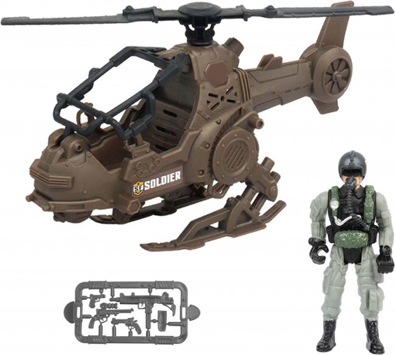 Militärhubschrauber mit Pilot 23 cm
