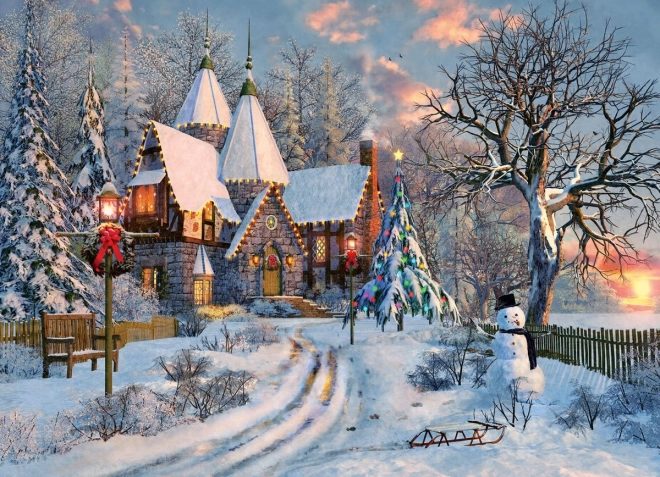 Eurographics Puzzle Weihnachtliche Hütte 1000 Teile