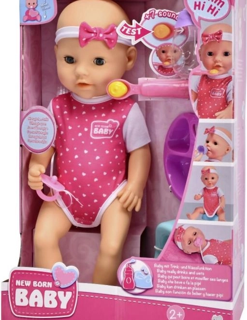 Puppe Neugeborenes Baby Hungrig 38 cm