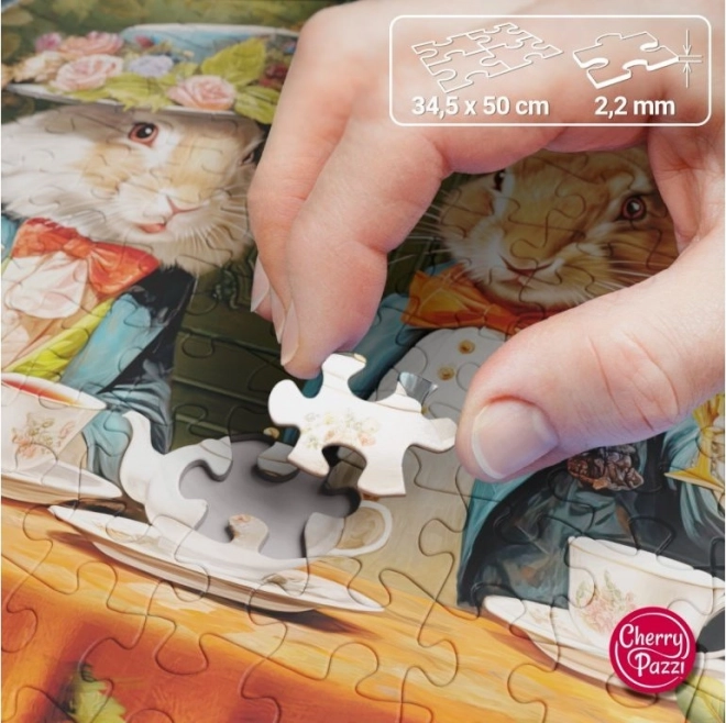Puzzle Kaninchen Teezeremonie 500 Teile