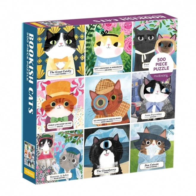 Mudpuppy Puzzle Katzenliteraten 500 Teile