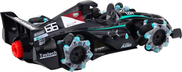 RC-Rennwagen mit Raucheffekt und LED-Beleuchtung schwarz