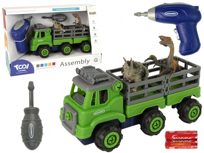Transport-LKW mit Dinosauriern