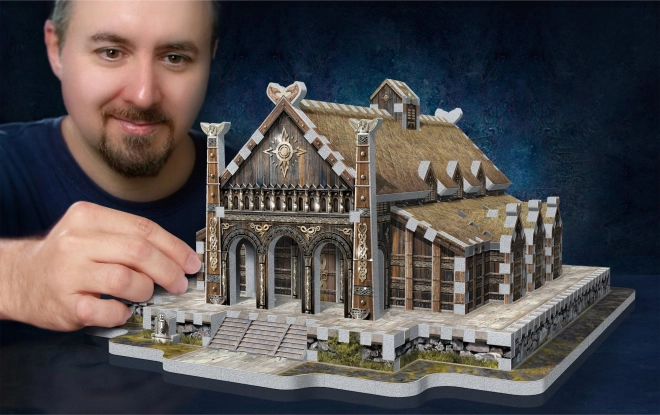 3D-Puzzle Goldene Halle von Edoras aus Der Herr der Ringe 445 Teile