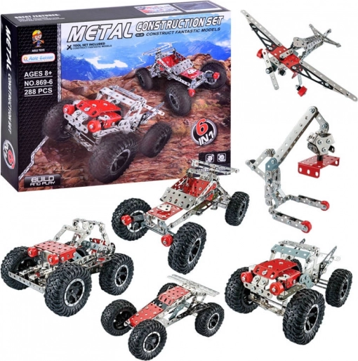 Metallbauklötze 288 Teile 6-in-1 ZA3870