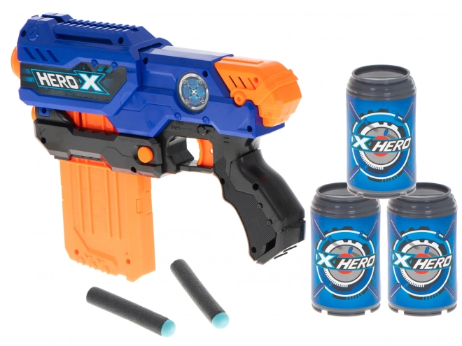 NERF Maschinengewehr für Schaumstoffpfeile + Magazin + 3 Ziele + 48 Pfeile