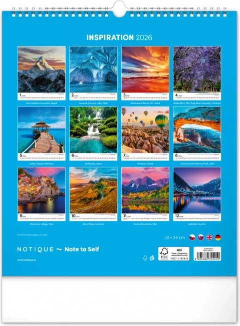 Wandkalender Inspiration 2026