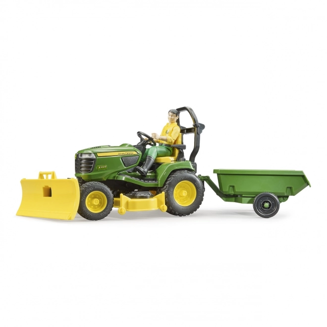 Bruder John Deere X949 Rasentraktor mit Gärtner