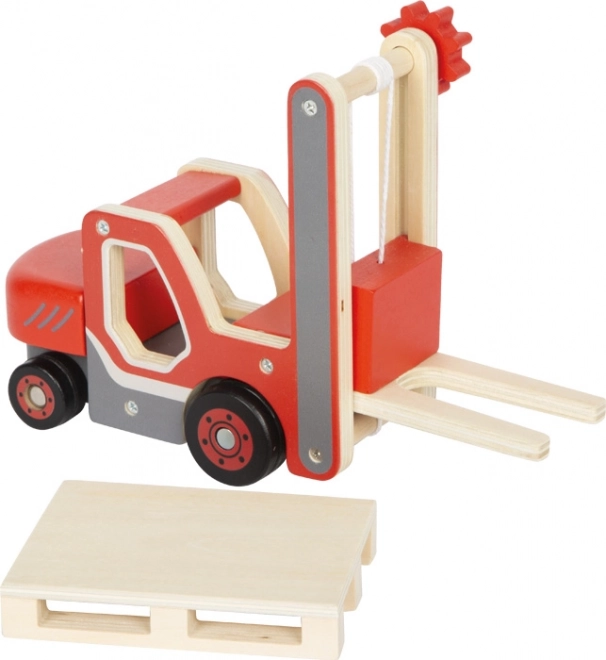 small foot Holz-Gabelstapler mit Palette