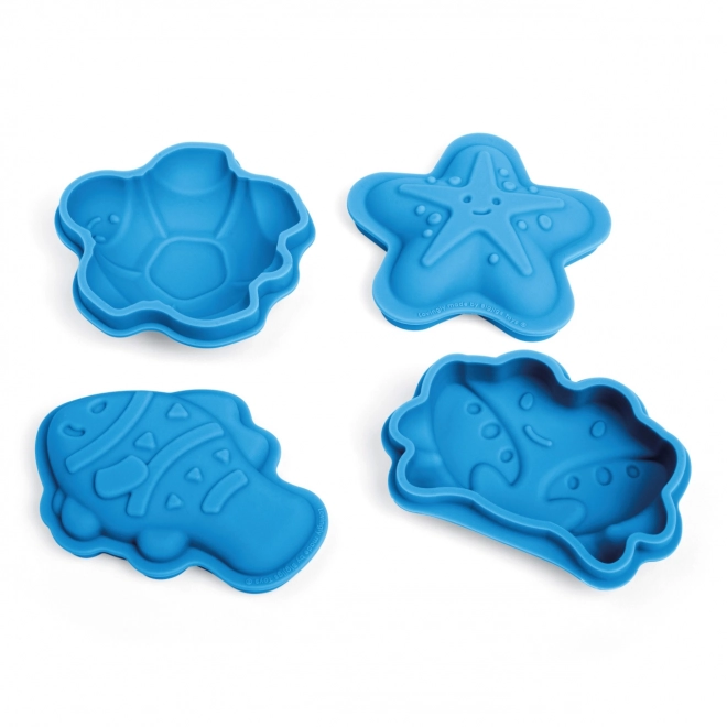 Bigjigs Toys Silikon Sandformen Blau Ocean