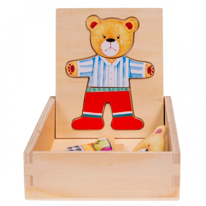 Holz-Puzzle Teddybär Junge