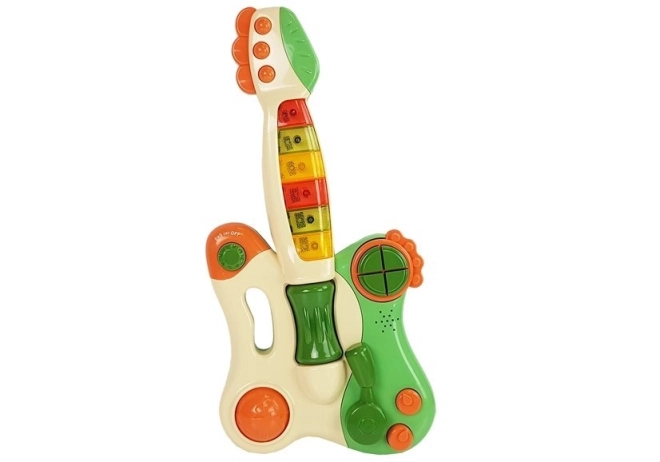 Interaktive Gitarre Klavier für Kinder mit Ton und Licht Grün