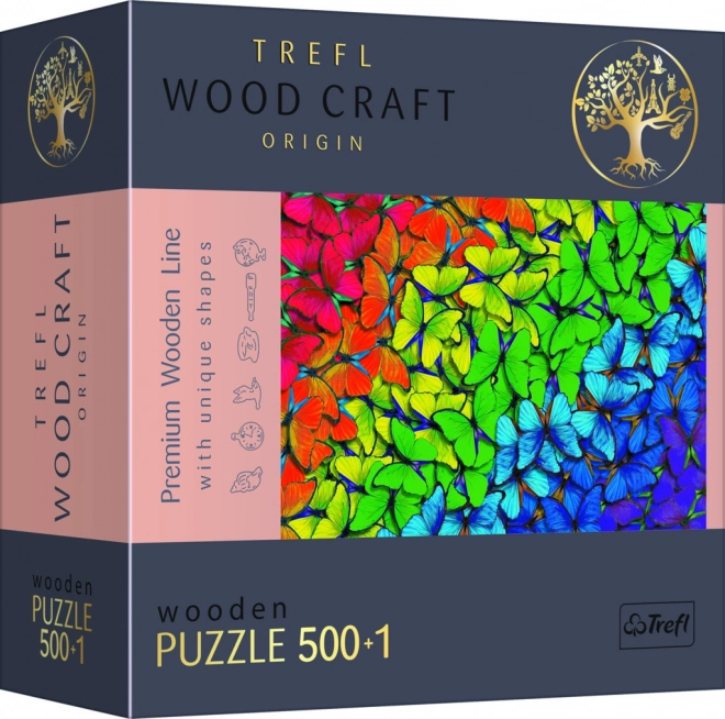 Holzpuzzle Trefl Wood Craft Regenbogen-Schmetterlinge 501 Teile
