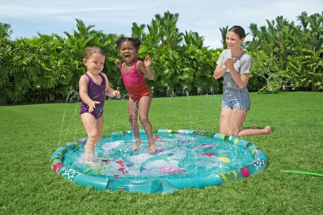 Aufblasbarer Kinderplanschpool mit Wassersprühmatte