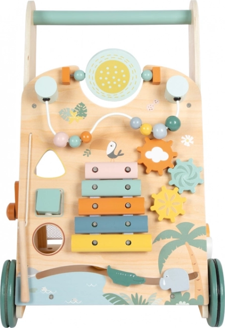 Safari-Lauflernwagen aus Holz für Kinder
